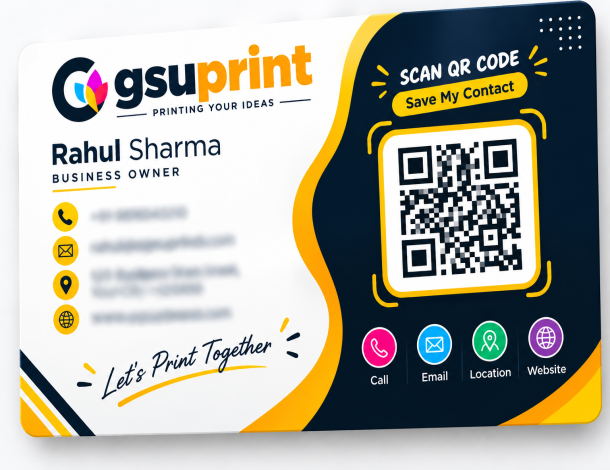 Qr code visiting card